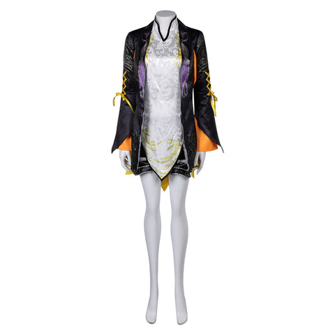 Game Tekken 8 Ling Xiaoyu White Set Outfits Cosplay Costume Halloween Carnival Suit