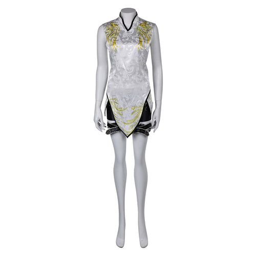 Game Tekken 8 Ling Xiaoyu White Set Outfits Cosplay Costume Halloween Carnival Suit