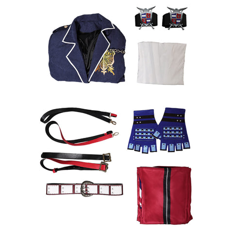 Game Tekken 8 Steve Fox Dark Blue Coat Set Outfits Cosplay Costume Halloween Carnival Suit