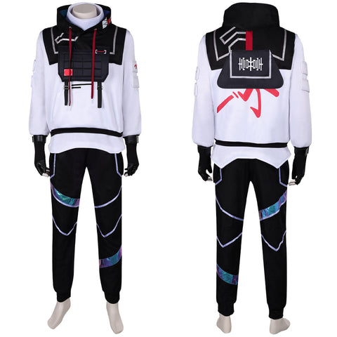 Game Valorant ISO White Hoodie Set Outfits Cosplay Costume Halloween Carnival Suit