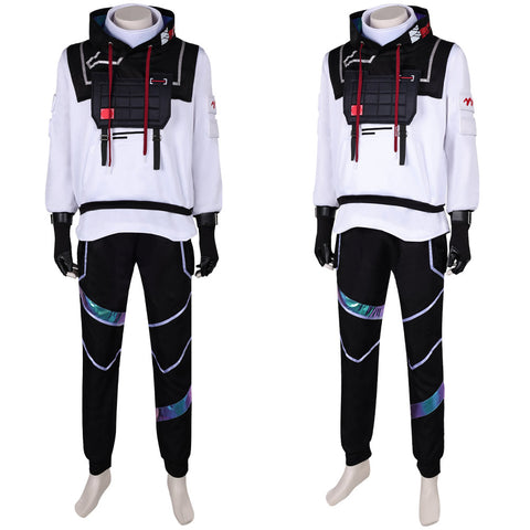 Game Valorant ISO White Hoodie Set Outfits Cosplay Costume Halloween Carnival Suit