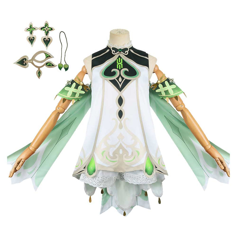 SeeCosplay Genshin Impact Game Nahida Women White Dress Party Carnival Halloween Cosplay Costume Female