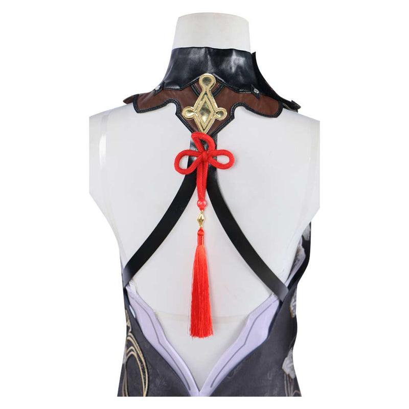 SeeCosplay Genshin Impact Game Shenhe Women Black Suit Carnival Halloween Cosplay Costume Female