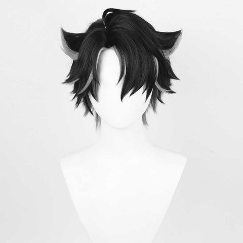 SeeCosplay Genshin Impact Game Wriothesley Cosplay Wig Heat Resistant Synthetic Hair Halloween Party Carnival Props