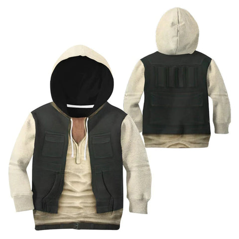 SeeCosplay Han Solo Kids Children Hoodie 3D Printed Hooded Sweatshirt Casual Streetwear Pullover SWCostume