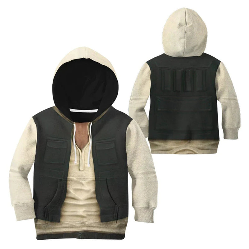 Star Wars:Costume Han Solo Kids Children Hoodie 3D Printed Hooded Sweatshirt Casual Streetwear Pullover