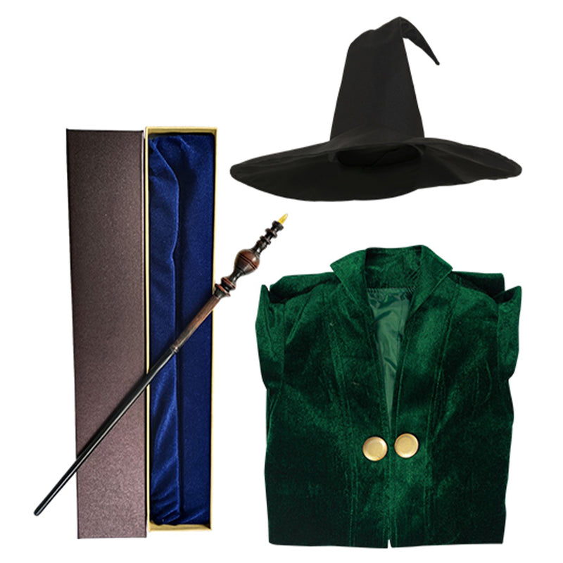 Harry Potter Professor Minerva McGonagall Kids Children Cosplay Costume Halloween Carnival Suit