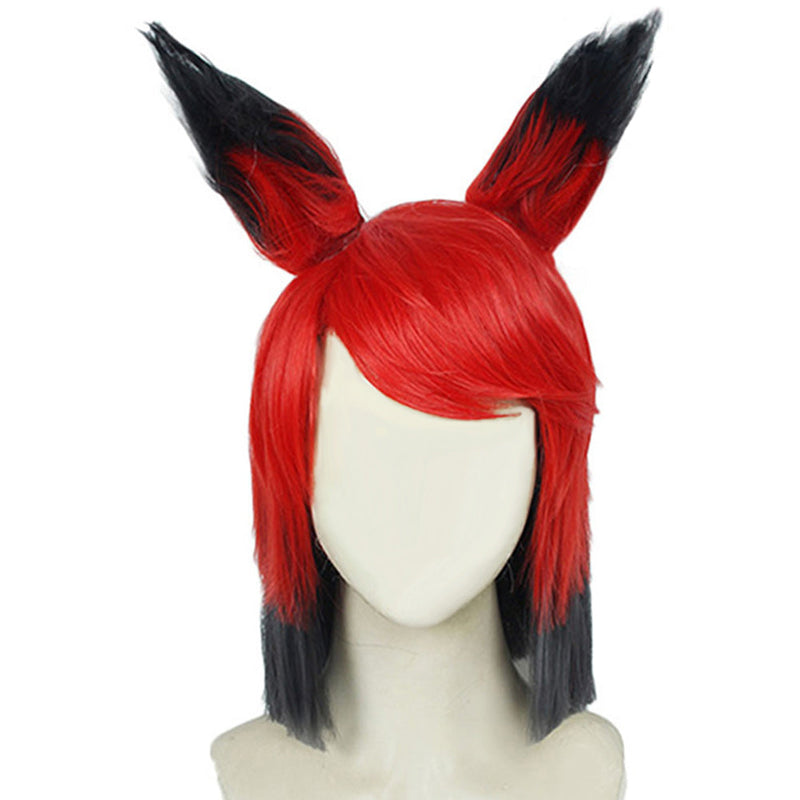 SeeCosplay Hazbin Hotel TV Alastor Cosplay Wig Heat Resistant Synthetic Hair Carnival Halloween for Props