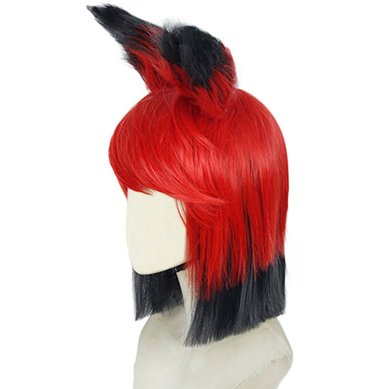 SeeCosplay Hazbin Hotel TV Alastor Cosplay Wig Heat Resistant Synthetic Hair Carnival Halloween for Props