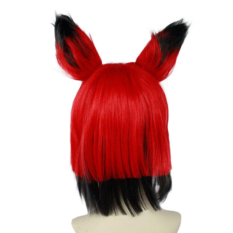 SeeCosplay Hazbin Hotel TV Alastor Cosplay Wig Heat Resistant Synthetic Hair Carnival Halloween for Props