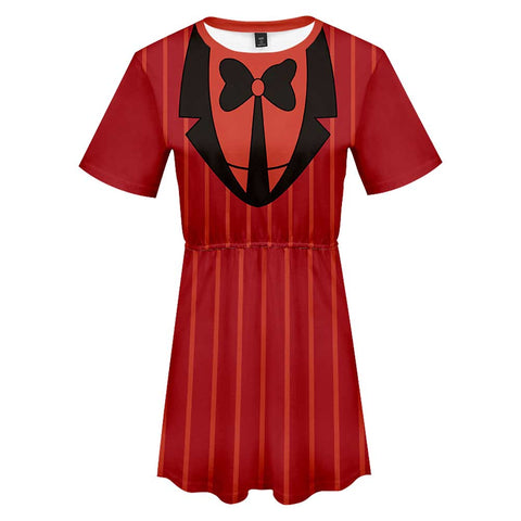 SeeCosplay Hazbin Hotel TV Alastor Women Red Dress for Carnival Halloween Cosplay Costume