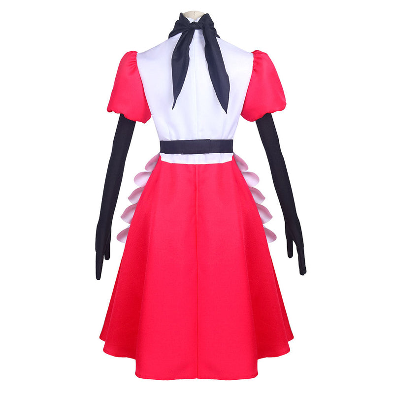 SeeCosplay Hazbin Hotel TV Niffty White And Red Dress for Carnival Halloween Cosplay Costume