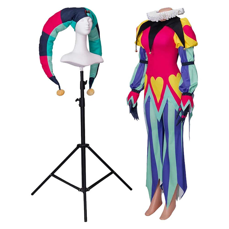 SeeCosplay Helluva Boss Fizzarolli Clown Suit With Hat TV Hazbin Hotel Costumes for Carnival Halloween Cosplay Costume