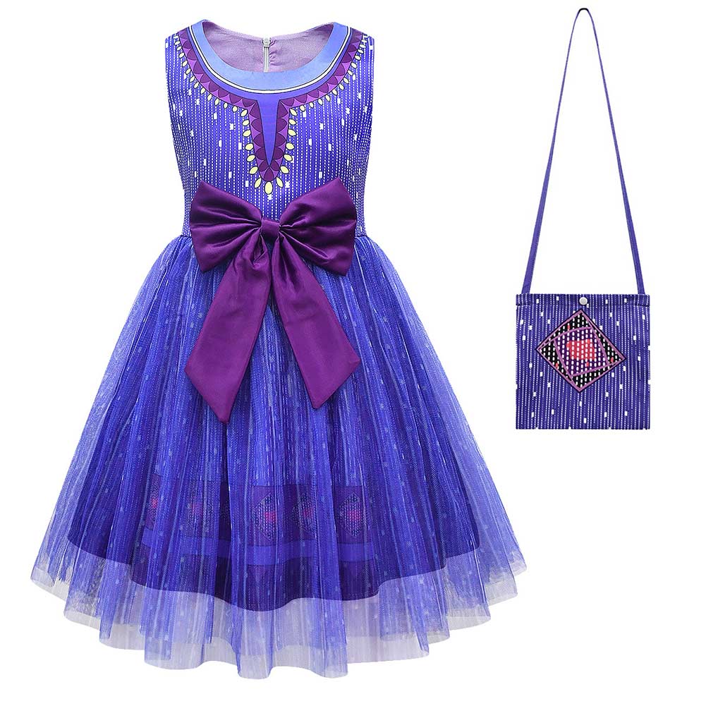 KLFFLGID Girls Dahlia Princess Costume - 4-Piece Long Sleeve Dress Suit For Ages 3-10 Years