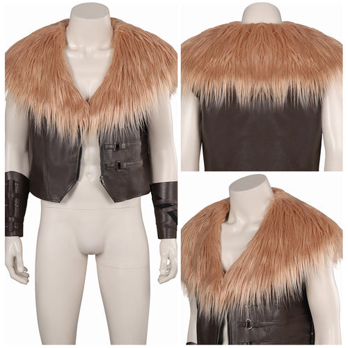 Kraven the Hunter: Men Adult Shawl Vest Suit Party Halloween Cosplay Costume