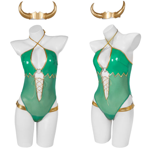 SeeCosplay Loki Lingerie for Women Halloween Party Carnival Cosplay Costume