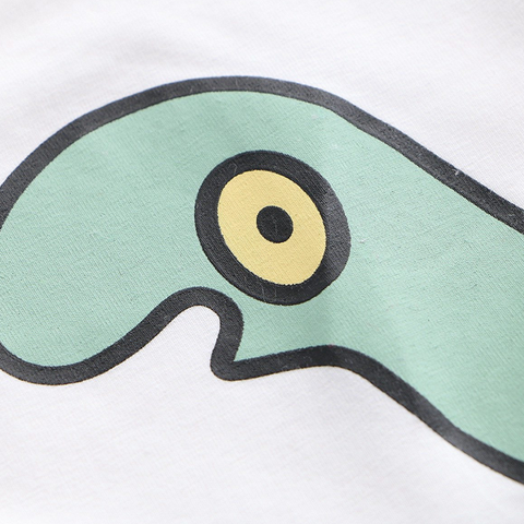 Kurzärmliges Kapuzen-T-Shirt mit Dinosaurier-Print