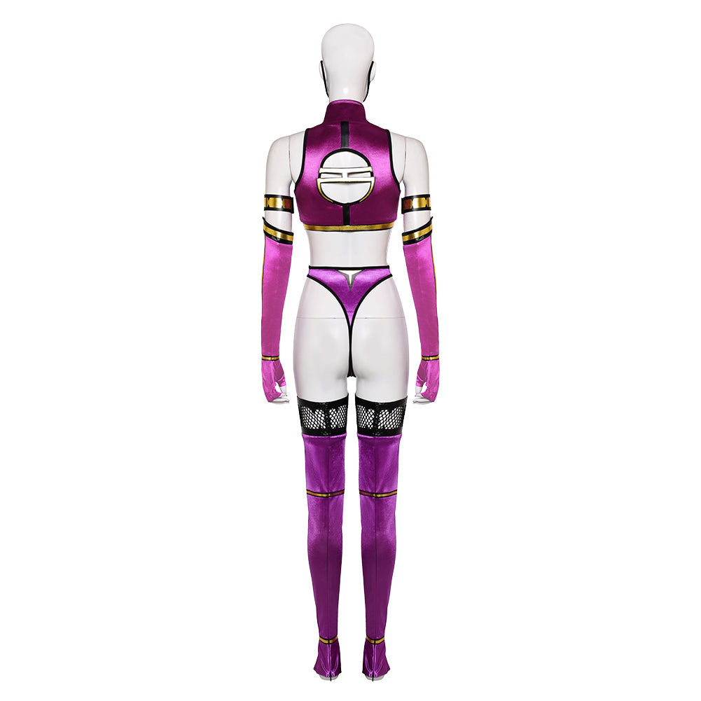 Cosplay Costume Mileena Mortal Kombat 11 Sexy Jumpsuit Purple Women Halloween Carnival Party Outfits