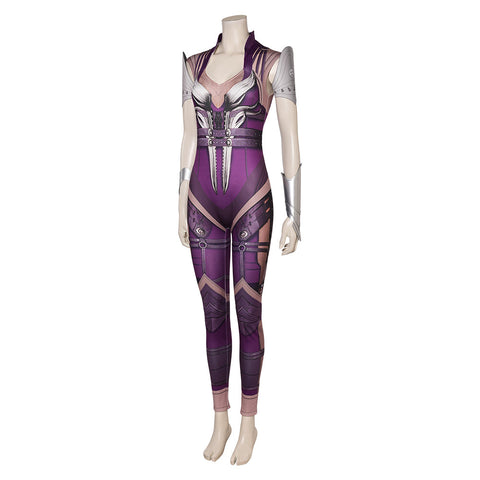 SeeCosplay Mortal Kombat Game Sindel Women Purple Jumpsuit Carnival Halloween Costume