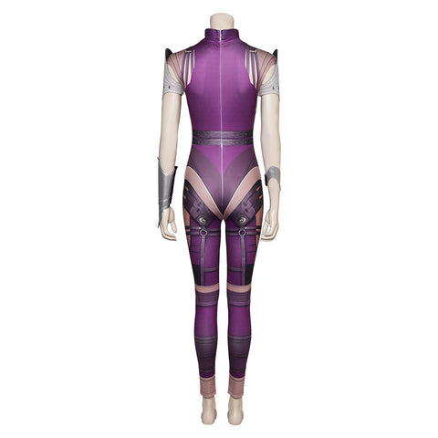 SeeCosplay Mortal Kombat Game Sindel Women Purple Jumpsuit Carnival Halloween Costume