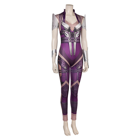 SeeCosplay Mortal Kombat Game Sindel Women Purple Jumpsuit Carnival Halloween Costume