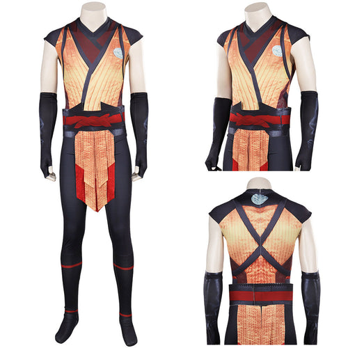 SeeCosplay Mortal Kombat Onesie Scorpion Printed Jumpsuit Carnival Halloween Costume