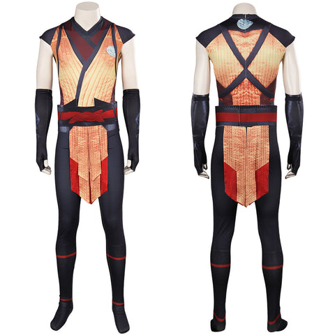 SeeCosplay Mortal Kombat Onesie Scorpion Printed Jumpsuit Carnival Halloween Costume