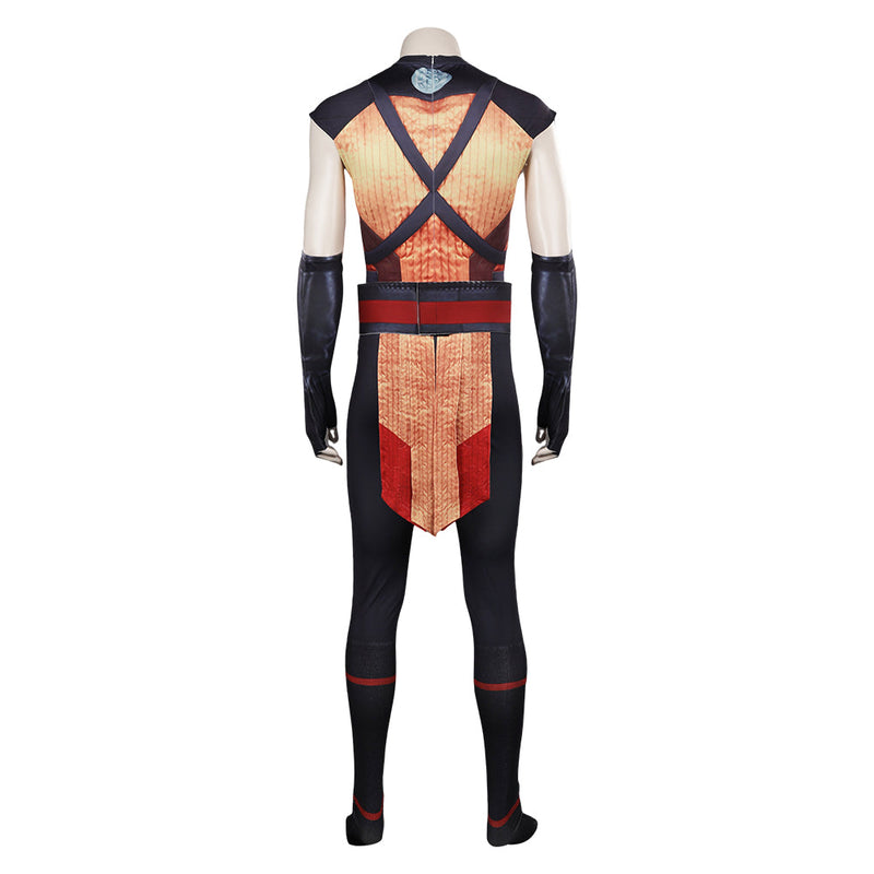 SeeCosplay Mortal Kombat Onesie Scorpion Printed Jumpsuit Carnival Halloween Costume