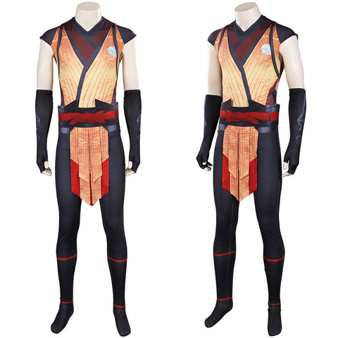 SeeCosplay Mortal Kombat Onesie Scorpion Printed Jumpsuit Carnival Halloween Costume