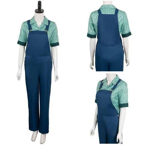 Movie 2024 Ghostbusters: Frozen Empire Phoebe Printed Overalls Outfits Halloween Carnival Suit Cosplay Costume