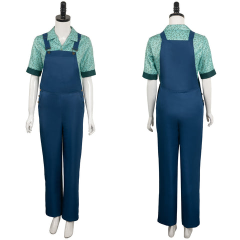 Movie 2024 Ghostbusters: Frozen Empire Phoebe Printed Overalls Outfits Halloween Carnival Suit Cosplay Costume