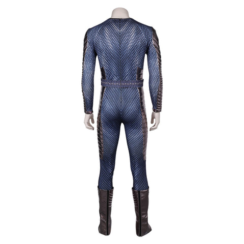 Movie Aquaman And The Lost Kingdom (2023) Arthur Curry Blue Jumpsuit Outfits Cosplay Costume