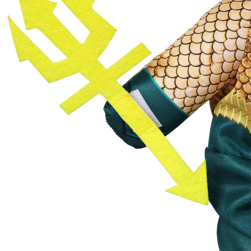 Movie Aquaman And The Lost Kingdom (2023) Arthur Curry Green Pet Dogs Cospkay Costume Suit