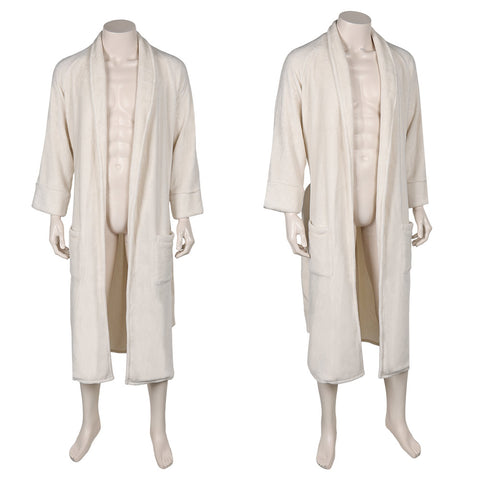 Movie Aquaman And The Lost Kingdom Arthur Curry White Bathrobe Outfits Cosplay Costume Suit