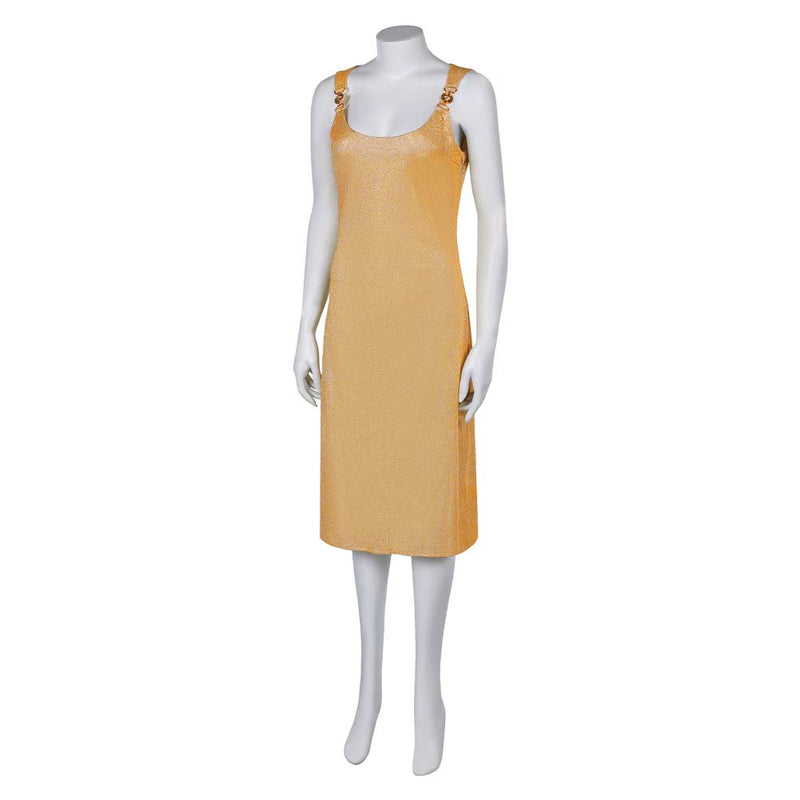 Movie Argylle (2024) Elly Conway Yellow Dress Cosplay Costume Outfits Halloween Carnival Suit