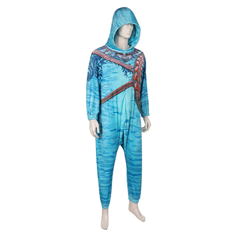 Movie Avatar: The Way Of Water Jake Blue Jumpsuit Outfits Cosplay Costume Halloween Carnival Suit