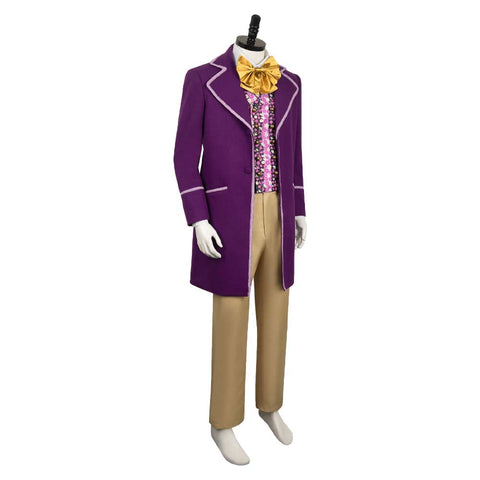 Willy Wonka Costume,Willy Wonka Costume Halloween,Willy Wonka Purple Coat,Willy Wonka Coat