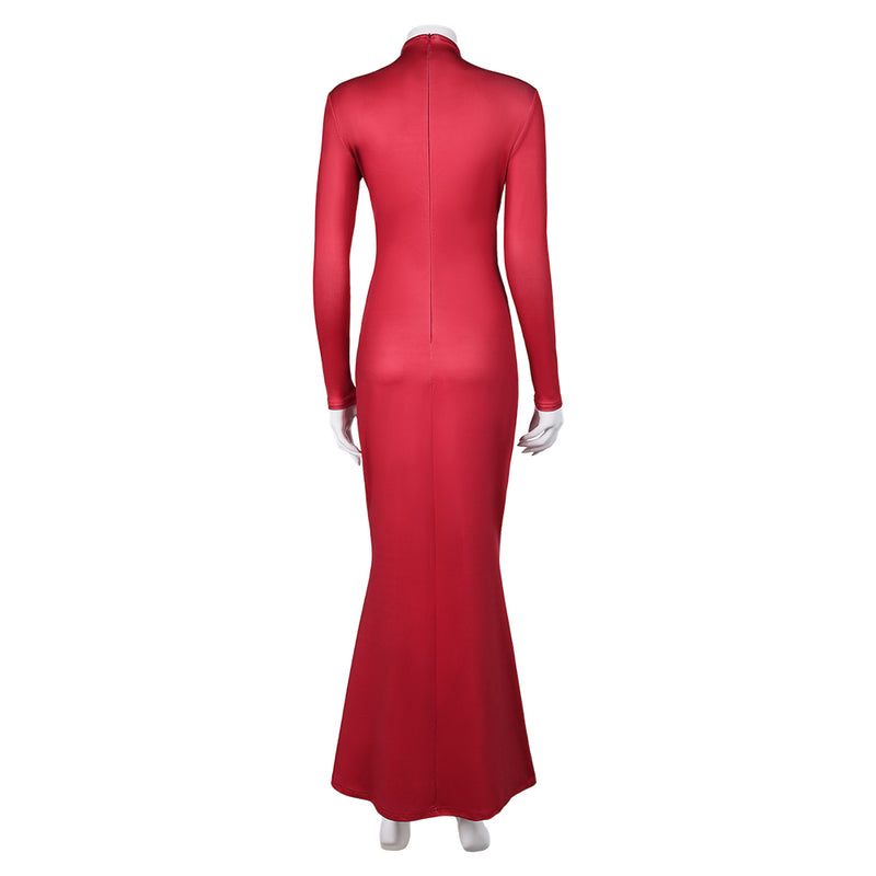 Movie Madam Web (2024) Madam Web Red Dress Cosplay Costume Outfits Halloween Carnival Suit