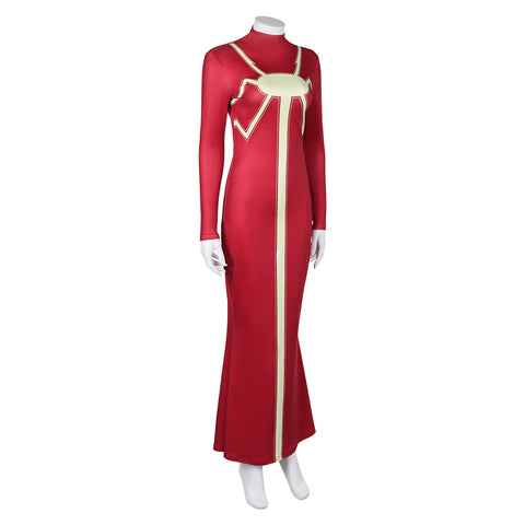 Movie Madam Web (2024) Madam Web Red Dress Cosplay Costume Outfits Halloween Carnival Suit