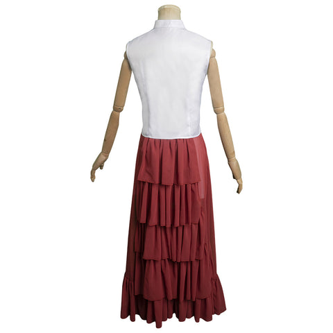 Movie Poor Things Bella Baxter Red Skirt Outfits Party Carnival Halloween Cosplay Costume