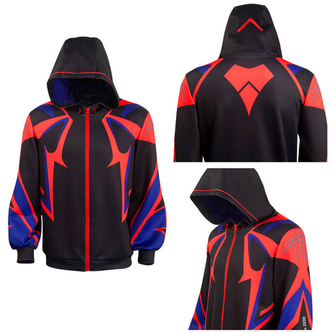 Movie Spider-Man 2099 Spider-Man Hoodie Outfits Cosplay Costume Halloween Carnival Suit