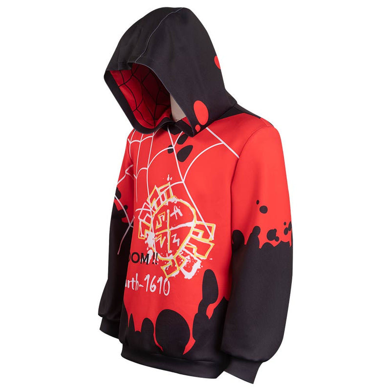 Movie Spider-Man Miles Morales Cosplay Hoodie Costume Outfits Halloween Carnival Suit