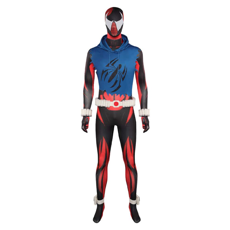 Movie Spider-Man: Across The Spider-Verse Scarlet Spider Outfits Cosplay Costume Suit