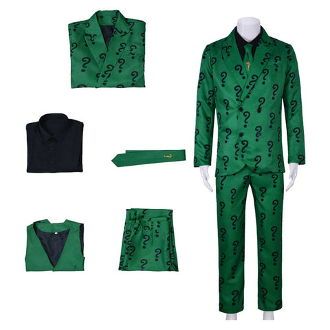 SeeCosplay Movie The Batman Riddler Edward Nygma Uniform Outfits Costume for Halloween Party Carnival Cosplay Costume
