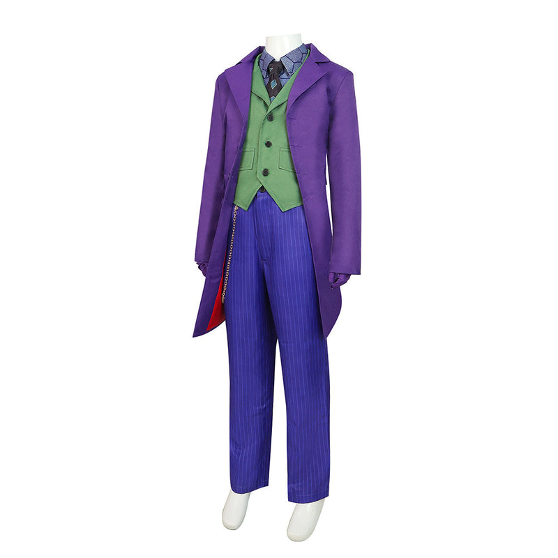 Movie The Dark Knight Joker Kids Boys Purple Outfits Party Carnival Halloween Cosplay Costume