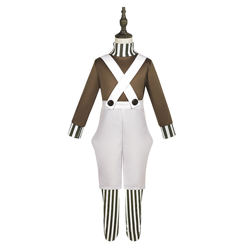 SeeCosplay Movie Wonka Costume Oompa Kids Children Outfits Halloween Party Carnival Cosplay Costume
