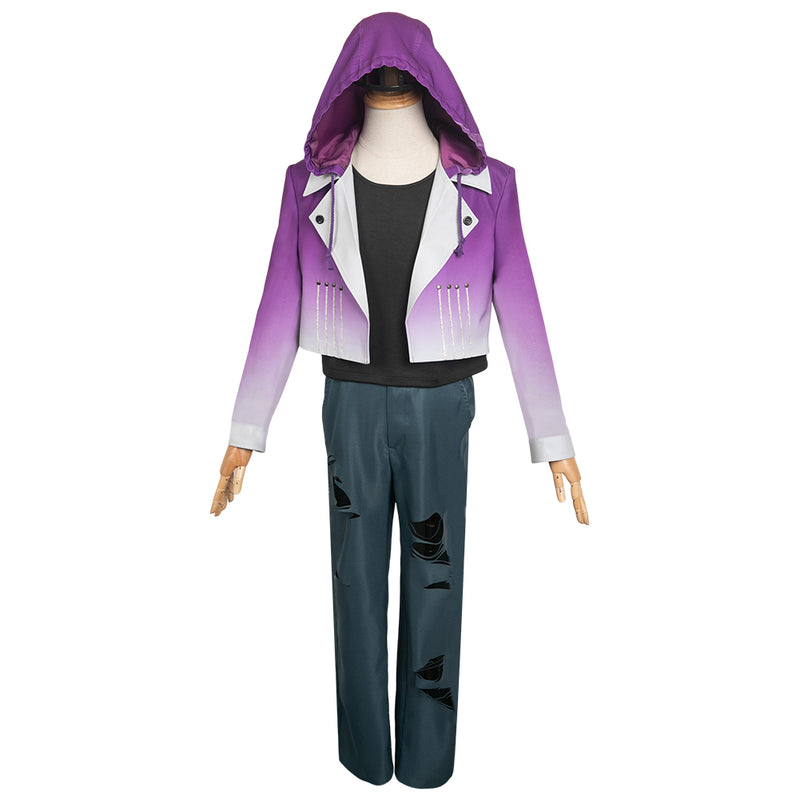 Nijisanji Vtuber Kuzuha Purple Coat Outfits Cosplay Costume Halloween Carnival Suit