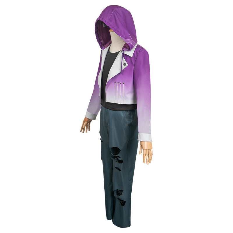 Nijisanji Vtuber Kuzuha Purple Coat Outfits Cosplay Costume Halloween Carnival Suit