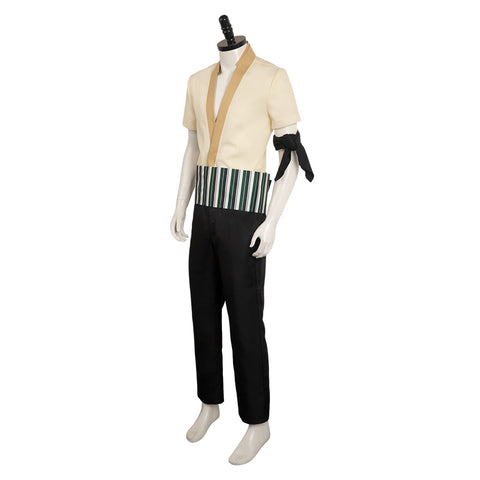 Wan Pīsu Live Version Roronoa Zoro White Outsuits Party Carnival Halloween Cosplay Costume
