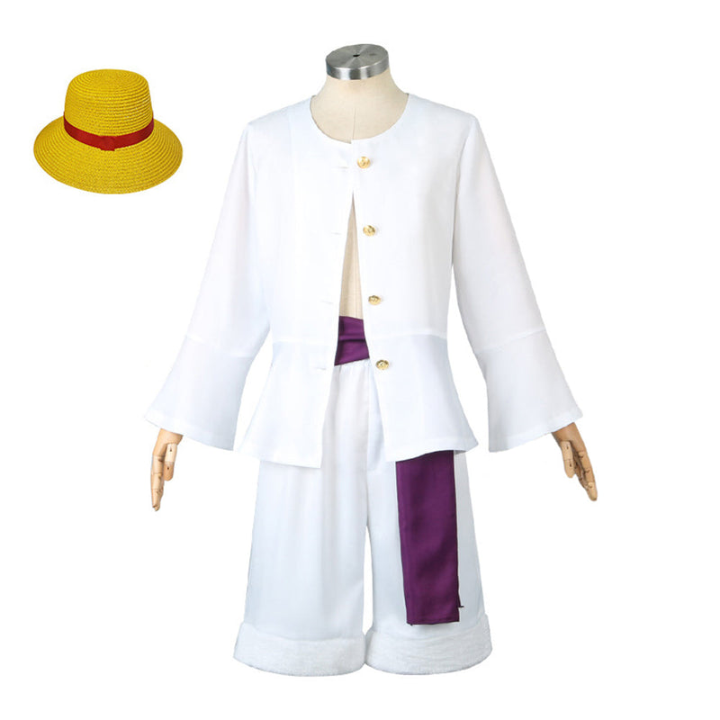 [Full In Stock] One Piece: Luffy NIka White Outfits Party Carnival Halloween Cosplay Costume